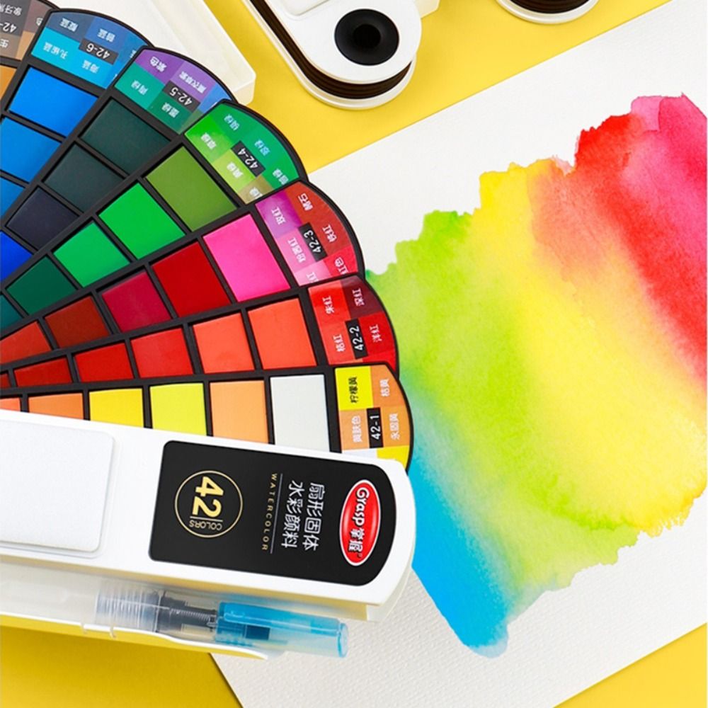 ชุดสีน้ำแบบพับได้ 18/24/36/42  - Watercolor Paint Set Solid Pigment บทวิจารณ์และราคา