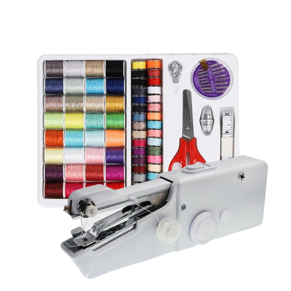 เครื่องเย็บผ้าแบบล็อค ชุดเครื่ - Mini Electric Sewing Machine Handheld บทวิจารณ์และราคา