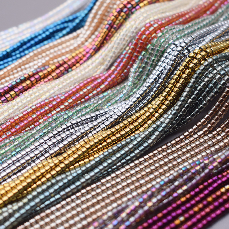 ลูกปัดแก้วทรงถังสีทอง สีเงิน ข - Glass Seed Beads 2Mm Jewelry Making บทวิจารณ์และราคา